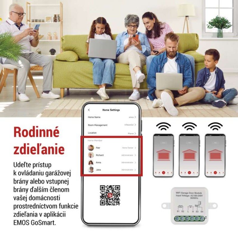 GoSmart modul ovládania garážových dverí IP-2131SW, WiFi 2