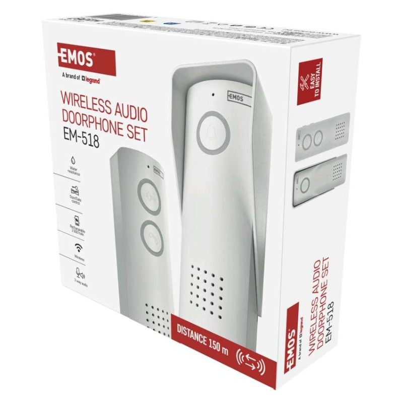 Bezdrôtová sada domáceho audio vrátnika H1087, 1 účastník 11