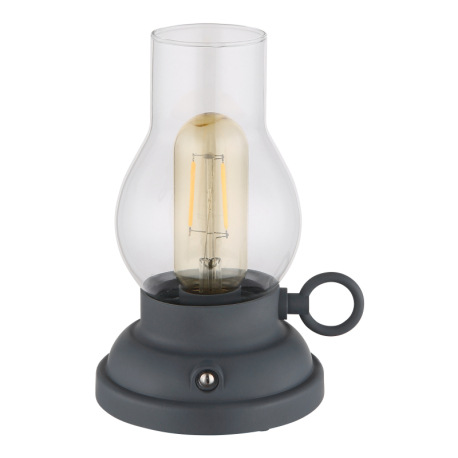 Dekoratívne svietidlo, plast antracit matný, číre sklo, plast jantárový, dotykový stmievač, bez adap 15