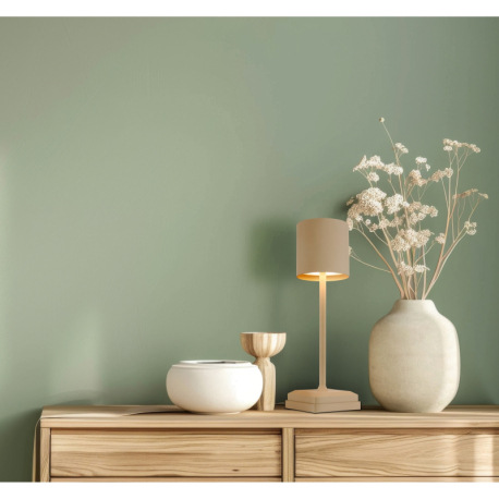 Stolná lampa, plast/kov piesková matná, plast biely, dotykové zapínanie/vypínanie, plynulý dotykový 2