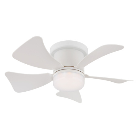 Stropný ventilátor, kov biely matný, plast biely matný, stmievateľný, niekoľko úrovní pomocou násten 12