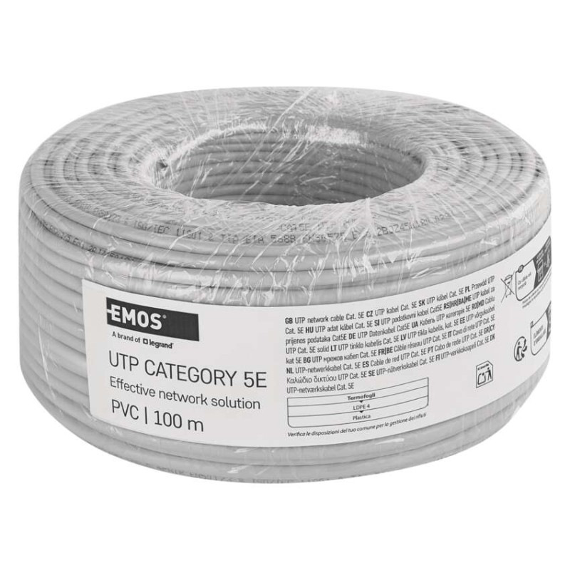 Datový kábel UTP CAT 5E PVC CCA, 100m 6