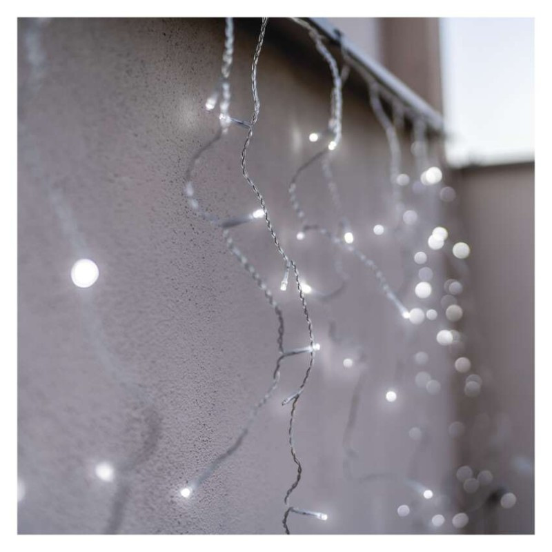 Standard LED spoj. reťaz blikajúca – cencúle, 2,5 m, vonkajšia, studená biela 5