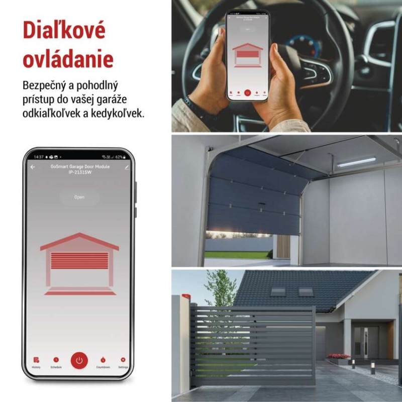 GoSmart modul ovládania garážových dverí IP-2131SW, WiFi 3