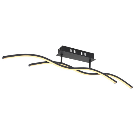 Stropné svietidlo, kov čierny, grafit, plast opál, DxŠxV: 880x80x155mm, vrátane LED 20W 230V, zdroj