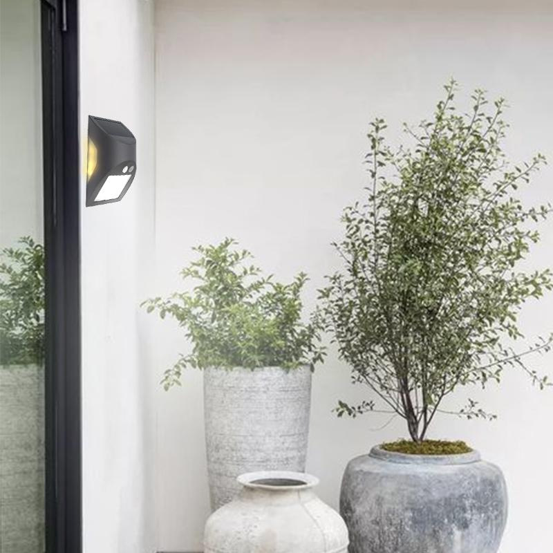 LED šedé nástenné solárne svietidlo 3W / 3000K / 4000K - LS225 7