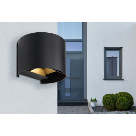 Vonkajšie svietidlo hliník čierny matný, sklo číre, smer svetelného lúča: hore a dole, nastaviteľný 9