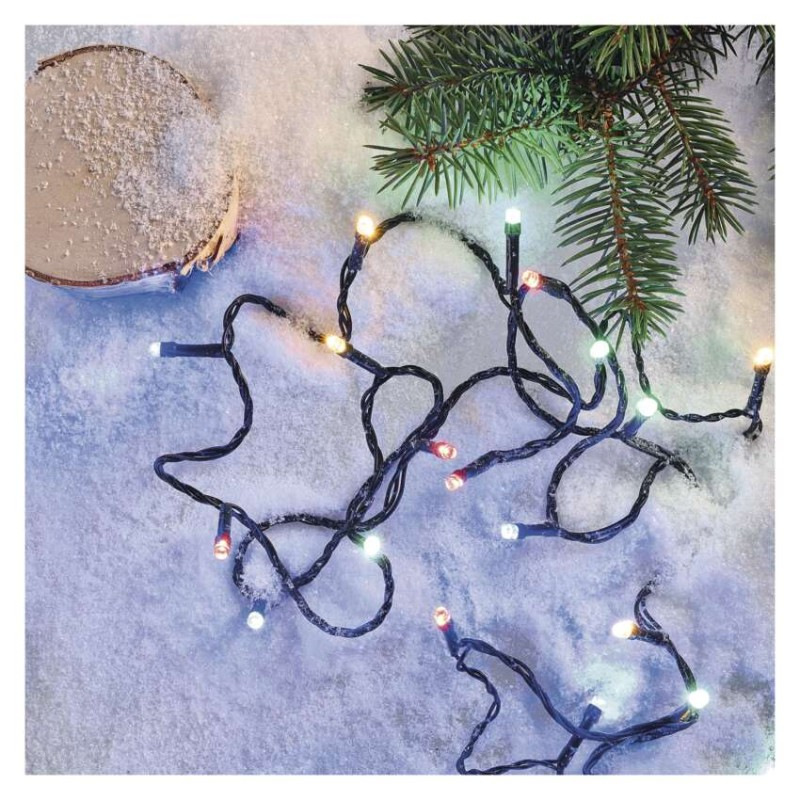 LED vianočná reťaz, 18 m, vonkajšia aj vnútorná, multicolor, programy 3