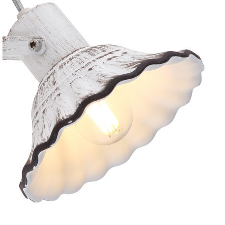 Nástenné svietidlo, kov biely a čierny, keramika biela a čierna, ŠxV: 170x165, H: 220, bez žiaroviek 3