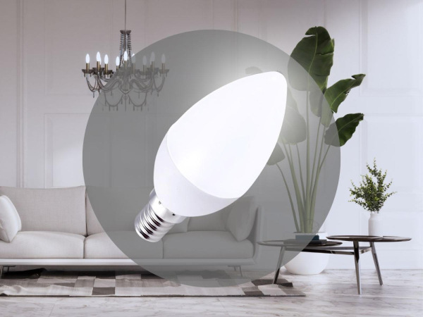 LED žiarovka 5W - C37 / E14 / SMD / 4000K - ZLS722 2