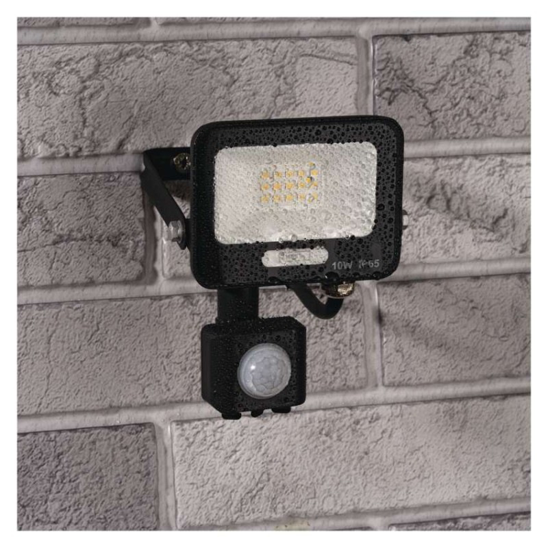 LED reflektor GLARO s pohybovým čidlom, 10 W, čierny, IP54, 1000 lm, neutrálna biela 11