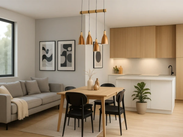 Závesné medené kovové svietidlo 4 x E27 - ME0413-4/B 5