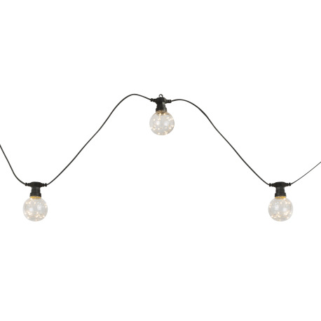 LED svetelná reťaz, plast čierny a priehľadný, vzdialenosť medzi svetlami 50cm, 3m napájací kábel, I 6