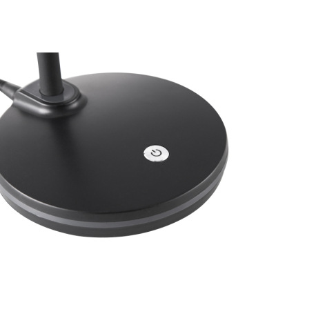 Stolná lampa, matný čierny plast, tlačidlový spínač, dotykové zapnutie/vypnutie, plynulý dotykový st 6