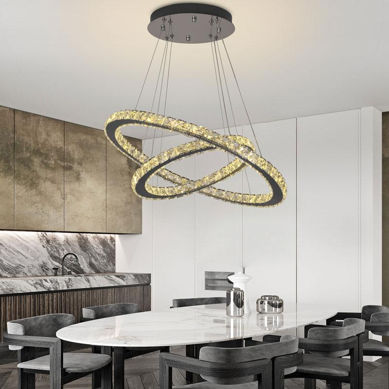 LED luxusné krištáľové svietidlo + diaľkový ovládač 130W - J6353/CH 7