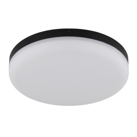 Stropné svietidlo, plast čierny, plast biely, ø: 220mm, V: 50mm, vrátane LED 12W 230V, zdroj 1430lm, 7