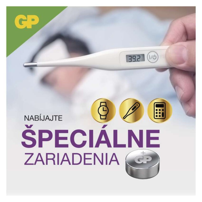 Alkalická gombíková batéria GP LR44 (A76F) 4