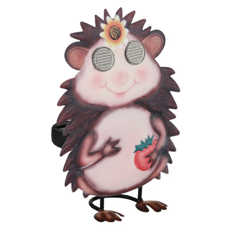 Solárne svietidlo kovové hnedé/viacfarebné matné, plast čierny matný, vypínač, batéria súčasťou bale 2