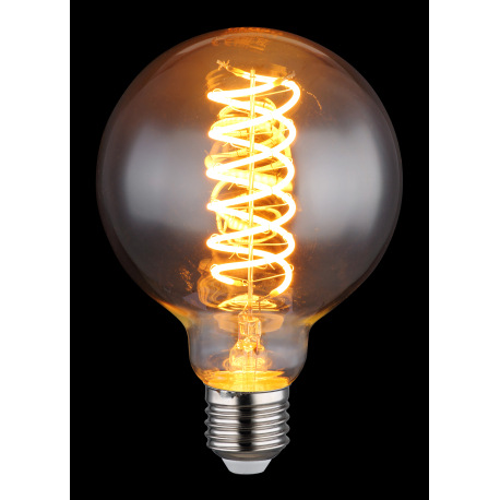 LED žiarovka, sklo dymové, stmievateľné, ø:95mm, V:138mm, 1x E27 LED 8.5W 230V, 280lm zdroj, 280lm v 2