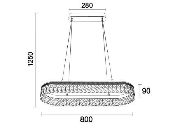 THALIA krištáľový závesný luster - N2107 7