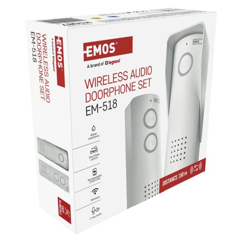 Bezdrôtová sada domáceho audio vrátnika H1087, 1 účastník 12