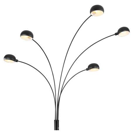 Stojanové svietidlo, kov čierny, mramor čierny, DxŠxV:1300x1200x2000mm, dľžka kábla 1800mm, bez žiar 11