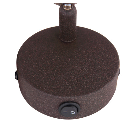 Nástenné svietidlo, kov vo farbe imitujúcu hrdzu, kov imitácia dreva, vypínač, ŠxV:80x120, H:130, be 5