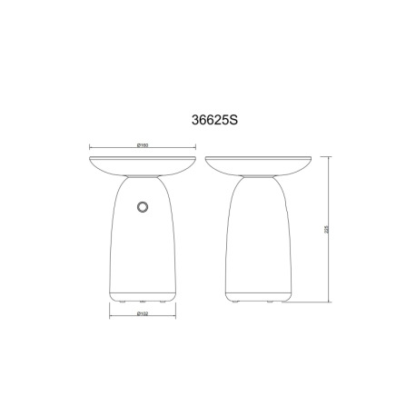 Solárne sv., hliník čierny matný, plast čierny matný/biely, dotykový stmievač, pamäť, bez adaptéra, 10