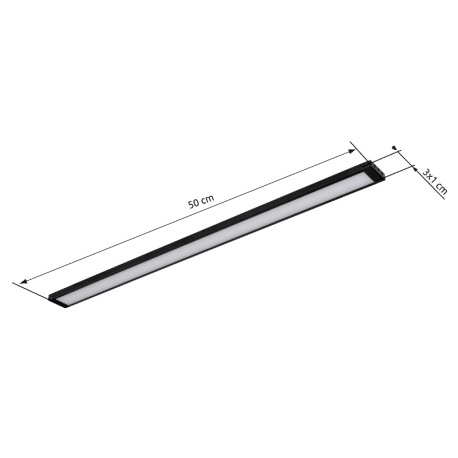 Podlinkové svietidlo plast čierny, plast biely, kábel PVC čierny, spínač na kábli, vrátane adaptéra, 6