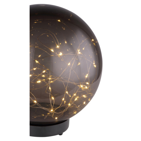 Solárne svietidlo, plast, plast dymový, LED pás vo vnútri, IP44, vypínač, akumlátor AA 600mAh 1,2V, 3