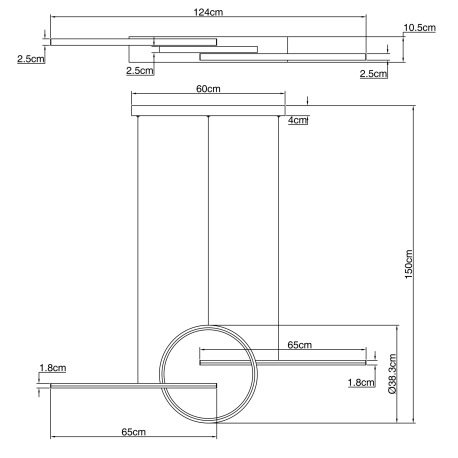 Závesné svietidlo, kov grafit, akryl biely, stmievateľné, diaľkové ovládanie, fixácia farieb, DxŠxV: 17