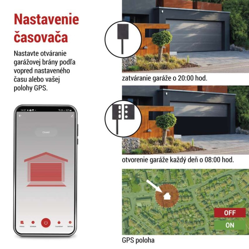 GoSmart modul ovládania garážových dverí IP-2131SW, WiFi 4