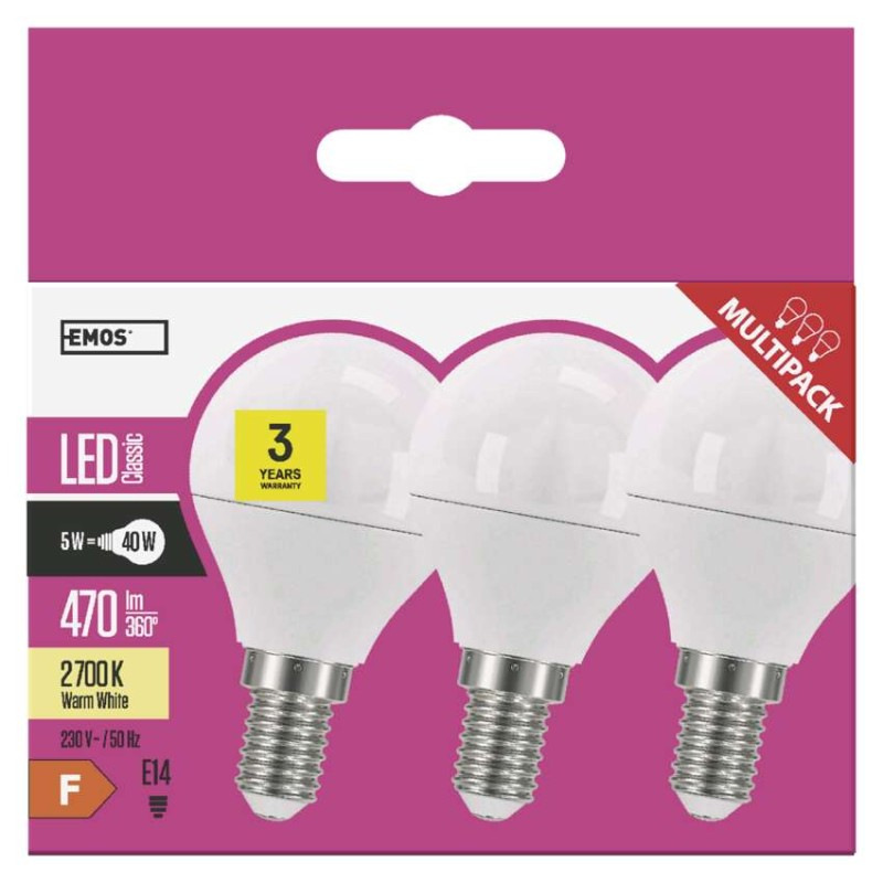 LED žiarovka Classic Mini Globe / E14 / 5 W (40 W) / 470 lm / teplá biela 8