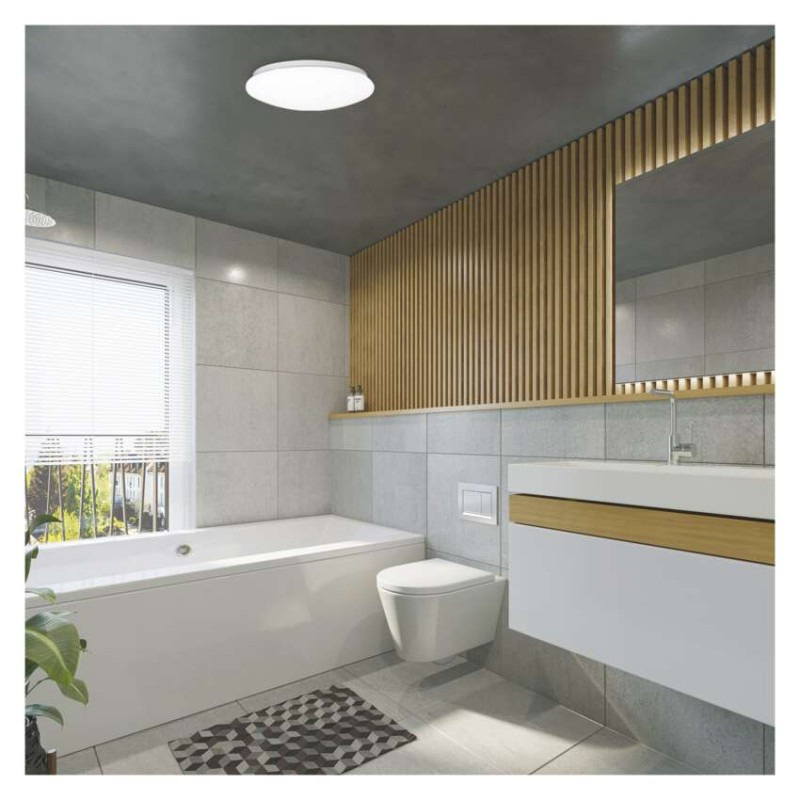 LED stropné svietidlo TIVI, A CLASS, okrúhle biele 12,5W, IP44, Neutrálna biela 5