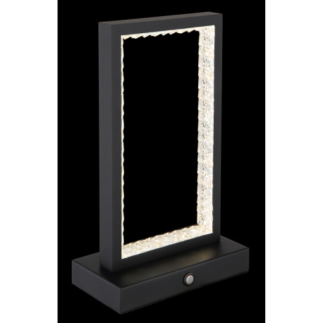 Nabíjateľná stolová lampa, kov čierny, akryl, kábel PVC čierny, dotykové zapnutie/vypnutie, plynulý 2