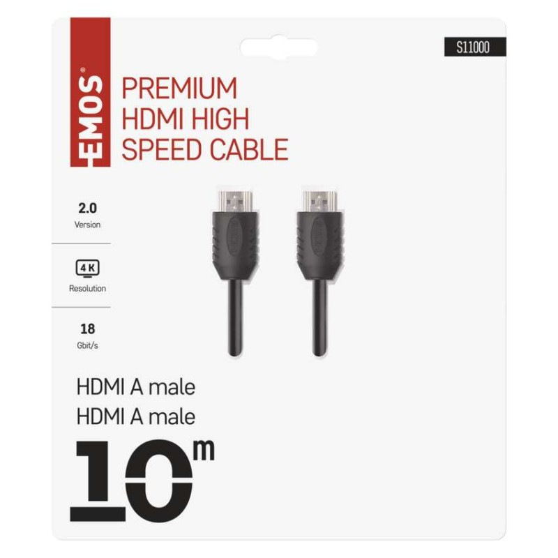 HDMI 2.0 high speed kábel A vidlica – A vidlica 10m 1