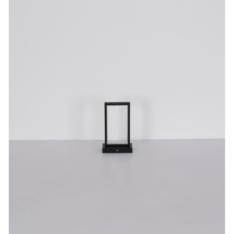 Nabíjateľná stolová lampa, kov čierny, akryl, kábel PVC čierny, dotykové zapnutie/vypnutie, plynulý 11