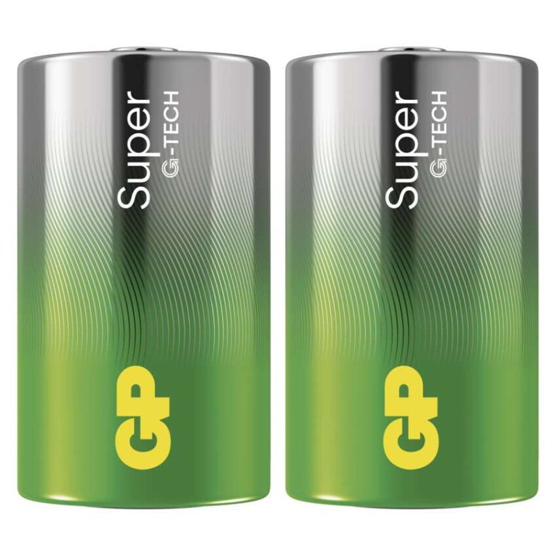 Alkalická batéria GP Super LR20 (D), 2 ks