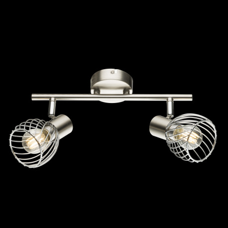 Nástenné svietidlo, kov, nikel, chróm, DxV: 300x160, bez žiaroviek 2xE14, max. 40W 230V. 1