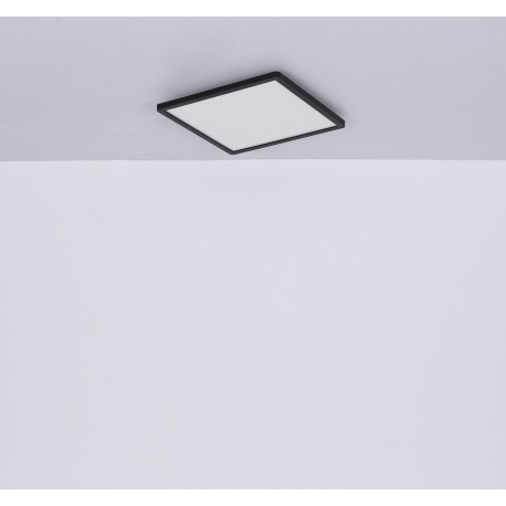 Stropné svietidlo, plast čierny/satinovaný, plast biely, podsvietenie, 3 úrovne osvetlenia pomocou n 12