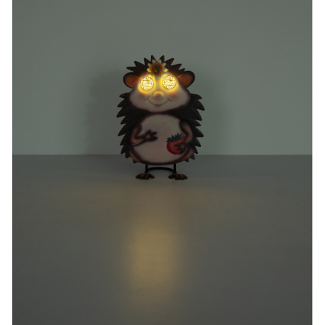 Solárne svietidlo kovové hnedé/viacfarebné matné, plast čierny matný, vypínač, batéria súčasťou bale 4