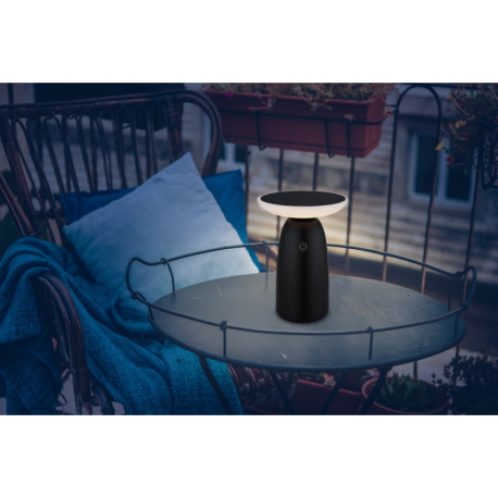 Solárne sv., hliník čierny matný, plast čierny matný/biely, dotykový stmievač, pamäť, bez adaptéra, 6