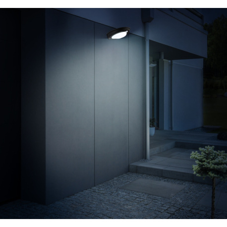 Solárne svietidlo, plast čierny/biely, vypínač, prepínač, batéria CR18650 1200mAh 3,7V, IP54, nabíja 1