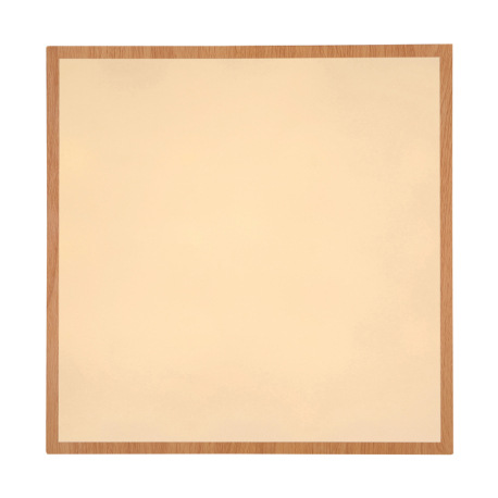 Stropné svietidlo, hliník vzhľad dreva, plast opál biely, DxŠxV:590x590x65, vrátane 1xLED 36W 230V, 9