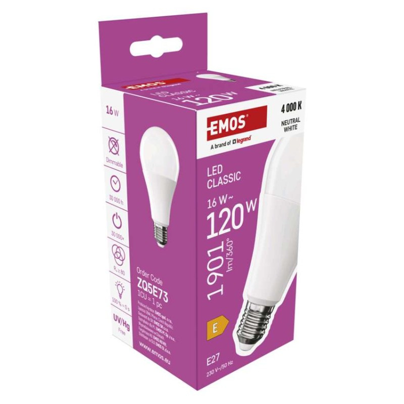 LED žiarovka Classic A70 / E27 / 16 W (120 W) / 1901 lm / Neutrálna biela 6