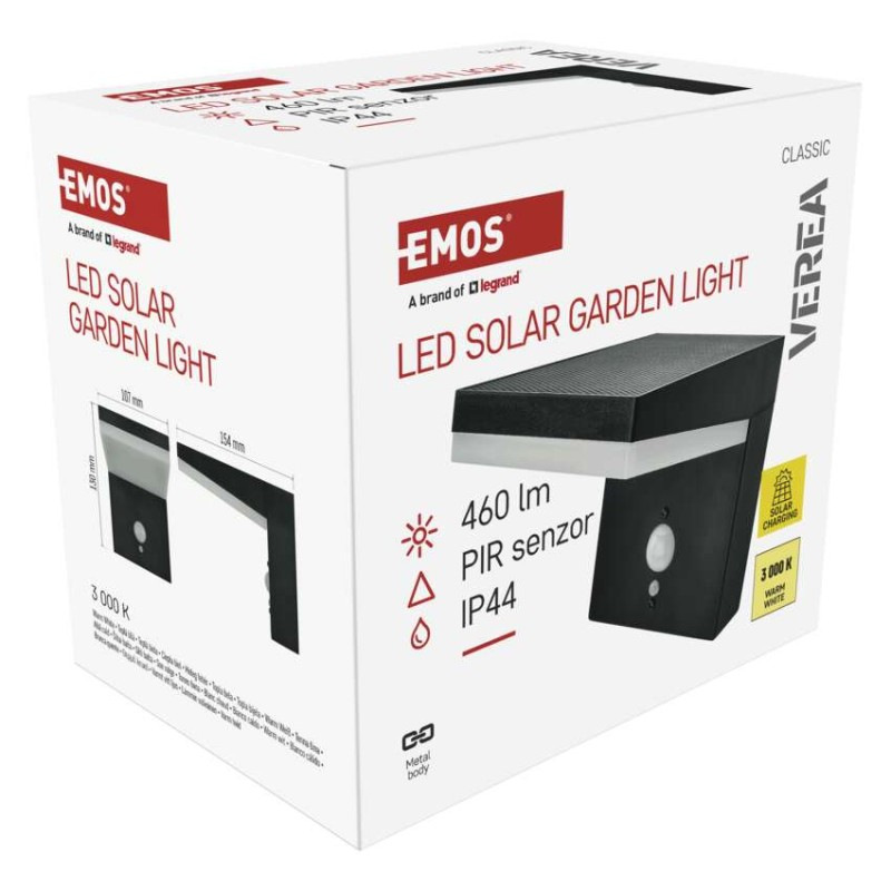 LED záhradné solárne nástenné svietidlo VEREA, senzor súmraku, 10,7 x 15,4 x 13 cm 14