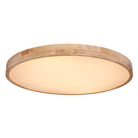 Stropné svietidlo, kov biely, prírodné drevo, plast biely, funkcia pamäte, stmievateľné, diaľkové ov 12