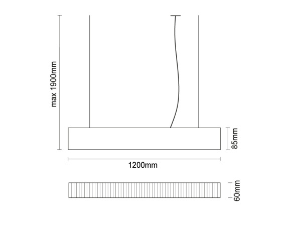LED lineárne svietidlo 55W - LN71 1