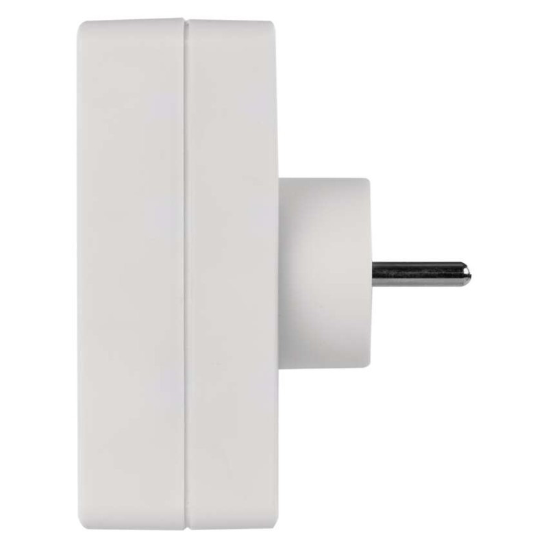 Rozbočovacia zásuvka 2× plochá + 1× guľatá, biela 3