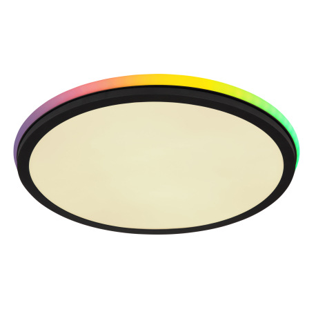 Stropné svietidlo kov čierny matný, biela, akryl biely, stmievateľné, niekoľko úrovní cez nástenný s